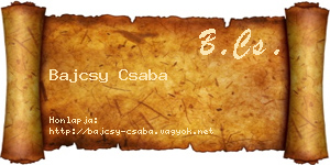 Bajcsy Csaba névjegykártya